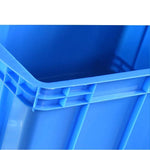 Plastic Turnover Box With Cover Storage Box Blue / Yellow 650 * 485 * 410mm