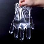 6 Bags Disposable PE Thickened Gloves  For Food Catering Beauty And Housework Transparent  Plastic Hand Film 3 Bags ( 100 Pieces / Bags )