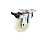 4 Inch Swivel Caster with Double Ball Bearings 4pcs Pack Beige Polypropylene (PP) Caster Medium Universal Wheel - 4pcs