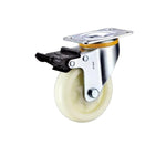 4 Inch Swivel Caster with Double Ball Bearings 4pcs Pack Beige Polypropylene (PP) Caster Medium Universal Wheel - 4pcs