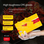 10 Boxes Thicken And Lengthen Disposable Gloves CPE Disposable Gloves For Eating Lobster Baking Non Stick Cooking Gloves 100 Pieces / Box