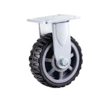 4 Sets 6 Inch Fixed Black Caster Antiskid Polyurethane (PU) Caster Heavy Directional Wheel