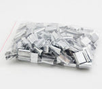 6 Pieces Plastic Steel Belt Packing Buckle Plastic Steel Belt Buckle Galvanized Anti Slip Belt Serrated Buckle