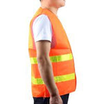 15 Pieces Labor Orange Reflective Safety Vest Sanitation Work Clothes Highlight Night Work Clothing- Orange Free Size