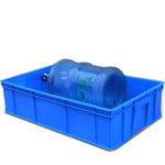 Thickened Plastic Turnover Box Rectangular Finishing Box Logistics Storage Box Storage Box Material Box Storage Box Shelf Parts Box  Blue (710 * 455 * 180)