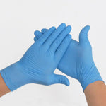 100 Pieces Disposable Nitrile Gloves Food Grade Industrial Labor Gloves Protective Gloves Rubber L Size Blue Gloves