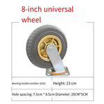 Wheelbarrow Caster Rubber Wheel Silent Wheel Directional Wheel Trailer Universal Wheel Industrial Flat Car Wheel Wheelbarrow Wheel Wheel 8 Inch Universal Wheel 1 Piece