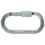 Large O-Type Safety Buckle Silver Steel Safety Lock Round Hook Lock Equipment for Rock Climbing Lifting Construction