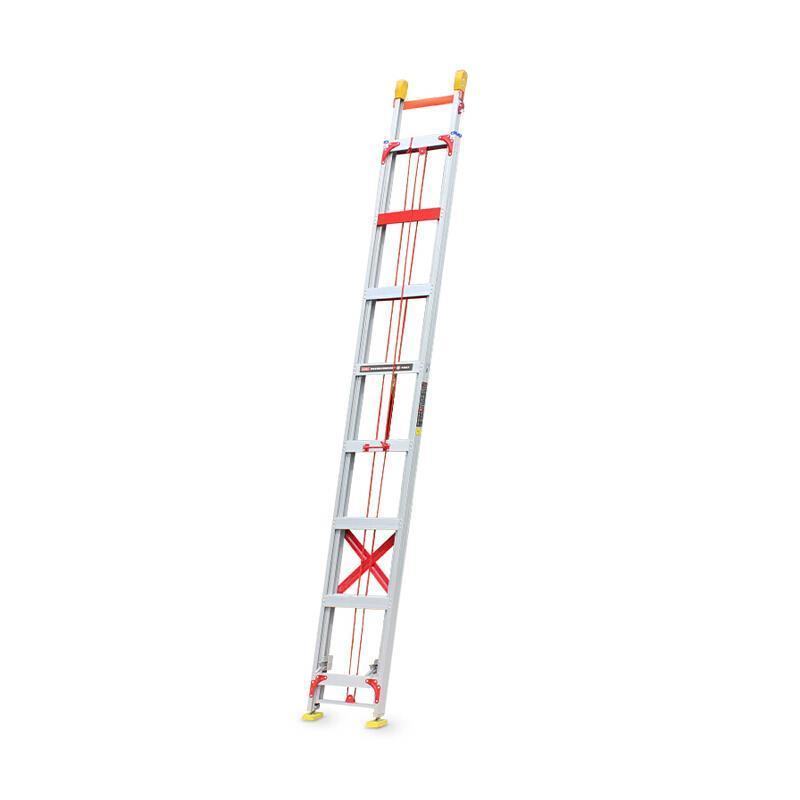 12m Aluminum Alloy Elevating Miter Ladder Professional Engineering Telescopic Ladder