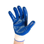 6*12 Pairs Of Free Size Nitrile Blue Safety Gloves Rubber Coated Gloves Hand Coated Gloves Construction Protective Gloves