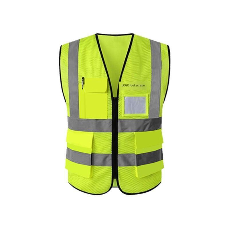 6 Pieces Mesh Reflective Vest Safety Vest with 4 High Visible Reflective Strips Construction Engineering Traffic Sanitation Safety Warning Clothes