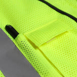 6 Pieces Mesh Reflective Vest Safety Vest with 4 High Visible Reflective Strips Construction Engineering Traffic Sanitation Safety Warning Clothes