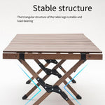 Outdoor Folding Table Solid Wood Portable Camping Table Household Picnic Table