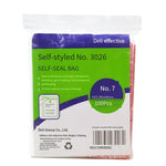 6 Pieces 3026 Self Sealing Bag (transparent) - No.7 (100 Pieces / Bag) 200x140mm 0.04mm