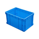 600 * 400 * 280mm Plastic Basket Turnover Box With Cover Thickened Blue