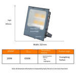 200W LED Floodlights Yellow Light IP65 Flood Light Outdoor Waterproof High Power Floodlight Courtyard Street Lamp 6500K