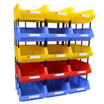 Inclined Plastic Box Combined Parts Box Material Box Assembly Component Box Tool Box Goods Shelf X1 Blue 180 * 120 * 80mm (50 Pieces)