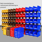 6 Pieces 276 * 279 * 128 mm Dual Purpose Combined Parts Box Back Hanging Plastic Box  Inclined Material Box Component Box Classification Box