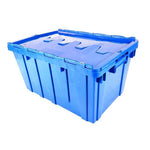 Inclined Plug Turnover Box With Cover Logistics Transfer Box  Material Basket Inclined Plug Box Super Distribution Box Blue 600 * 400 * 340mm