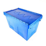 Inclined Plug Turnover Box With Cover Logistics Transfer Box Material Basket Inclined Plug Box Super Distribution Box Blue 540 * 320 * 320mm