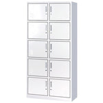 SW-844 Factory's Locker Thickened Office Steel Sheet Cabinet With Lock Store Materials Documents Supplies Deposit Bathroom 10 Doors