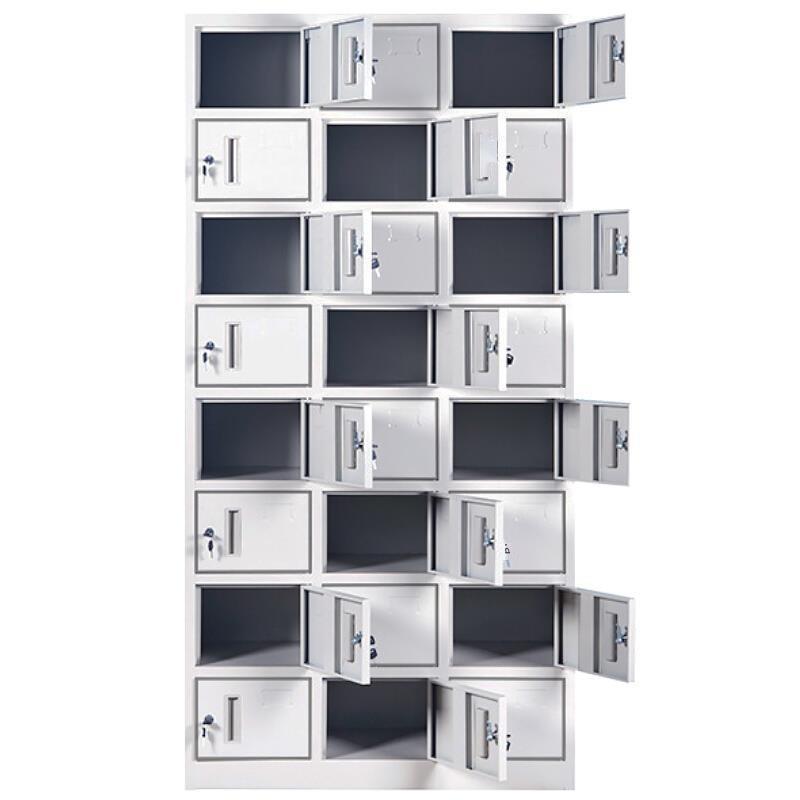 SW-848 Factory's Locker Thickened Office Steel Sheet Cabinet With Lock Store Materials Documents Supplies Deposit Bathroom 24 Doors