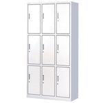 SW-843 Factory Thickened Office Steel Sheet Locker With Lock Mall Storage Documents Supplies Deposit Cabinet Bathroom 9 Doors