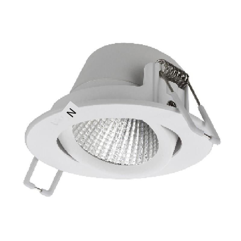6 Pieces Ceiling Light 3W Embedded Installation Cold Light 5700k Ordinary Switch Control Alloy Material