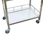 3 Drawer Stainless Steel Dressing Cart Medicine Delivery Cart Instrument Table Nursing Medicine Cabinet Clinic Mobile Tool Cart Cabinet Three Draw Two Door 120 Grid