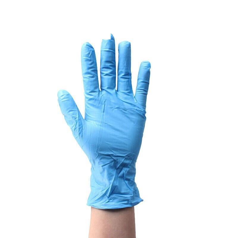 100 Pieces/Box Wear Resistant Disposable Nitrile Gloves Hygienic Powder Free Laboratory Gloves M Blue