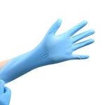 100 Pieces/Box Wear Resistant Disposable Nitrile Gloves Hygienic Powder Free Laboratory Gloves M Blue