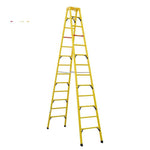 4m Flying Insulated Miter Ladder FRP Insulated Ladder Electrical Power Construction Tool Platform Ladder Folding Engineering Insulated Ladder 4m 12 Steps