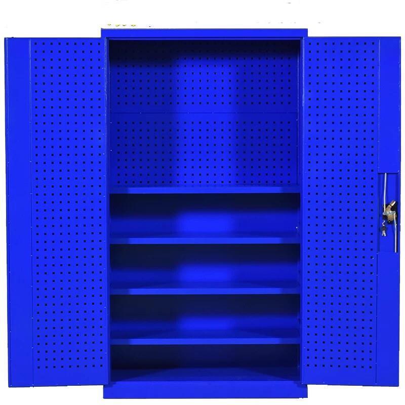 Heavy Hardware Tool Cabinet (Blue Four Layer Grid 1800 * 1000 * 500mm) Thickened Sheet Iron Cabinet, Tool Box Factory, Auto Repair Workshop, Storage Cabinet With Drawer