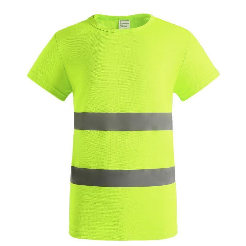 Reflective Vest Reflective T-shirt Reflective Vest Fluorescent Short Sleeve Reflective Night Running Suit Reflective Quick Drying Clothes Sweat Absorbing Quick Drying T-shirt Fluorescent Yellow One Size Fits All