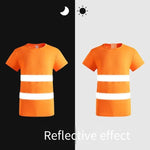 Reflective Vest Reflective T-shirt Reflective Vest Fluorescent Short Sleeve Reflective Night Running Suit Reflective Quick Drying Clothes Sweat Absorbing Quick Drying T-shirt Fluorescent Yellow One Size Fits All