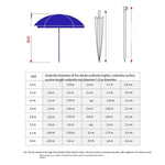 2.2m Outdoor Sunshade Umbrella Sun Umbrella Stall Sunshade Umbrella Large Umbrella Courtyard Umbrella Outdoor Umbrella Blue Silver Glue