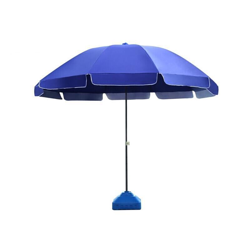 2.2m Outdoor Sunshade Umbrella Sun Umbrella Stall Sunshade Umbrella Large Umbrella Courtyard Umbrella Outdoor Umbrella Blue Silver Glue