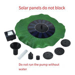 Solar Lotus Leaf Fountain Floating Pool Small Garden Fountain 5 Kinds Of Nozzles Ordinary Style (work In Sunshine)