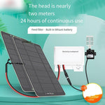 Solar Water Pump Outdoor Pool Filtration Circulating Bamboo Tube Running Water 8.4v Double Lithium Battery 2600 + Dc Pump + Pipe 3m