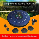 New Solar Floating Fountain With Lamp And Charging Function Floating Landscape Fountain 5v 1.4w Rechargeable Battery And Lamp