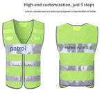 Traffic Reflective Vest Night Fluorescent Vest Security Management Patrol Riding Clothes Reflective Vest Can Be Printed Fluorescent Color One Size Fits All