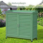 Outdoor Tool Room Garden Cabinet Garden Sundry Room Solid Wood Simple Modern Waterproof Sunscreen Storage Cabinet Balcony Garden Tool Cabinet Coffee