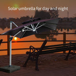 Outdoor Sunshade Sun Umbrella Large Umbrella Stall Folding Courtyard Umbrella 2.5m Square Send 100kg Base