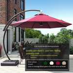 Outdoor Umbrella Sun Umbrella Outdoor Courtyard Umbrella Roman Umbrella Double Curved Umbrella 3.5m Round 130kg Water Tank