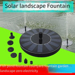 Solar Water Pump Rockery Water Pond Aerated Garden View Small Fish Tank Water Circulating Pump Soilless Cultivation 1.2w External Guyed Fountain
