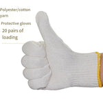 Cotton Gloves Working Labor Protection Line Gloves Mechanical Operation Site Construction Wear Resistant 20 Pairs L