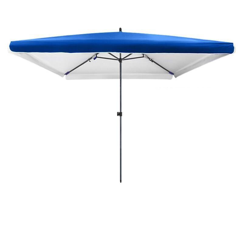Outdoor Sunshade Courtyard Sunshade Big Umbrella Stall Commercial Large Square Umbrella Anti Pinch Hand Blue 2.0 * 2.0 M