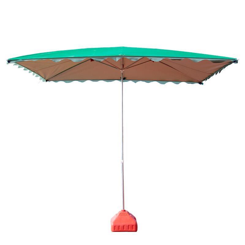 Outdoor Sunshade Canopy Stall Big Umbrella Rainproof Folding Big Square Sun Umbrella Thickened Inclined Umbrella Four Bone 2 × 1.5 M
