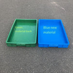 Thickened Plastic Box, Enlarged Material Low Box, Electronic Disk, Industrial Turnover, Storage, Shallow Basket, Frozen Square Disk, Parts Box, Blue 560 * 375 * 75