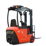 Electric Forklift Three Fulcrum Four Wheel Counterweight Electric Lift Stacker Load 1.2 Tons, Rise 3 Meters